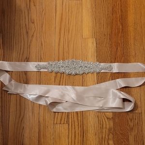 New Satin Ivory Bling Wedding Belt